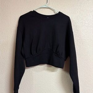 H&M Black Cropped Hoodie